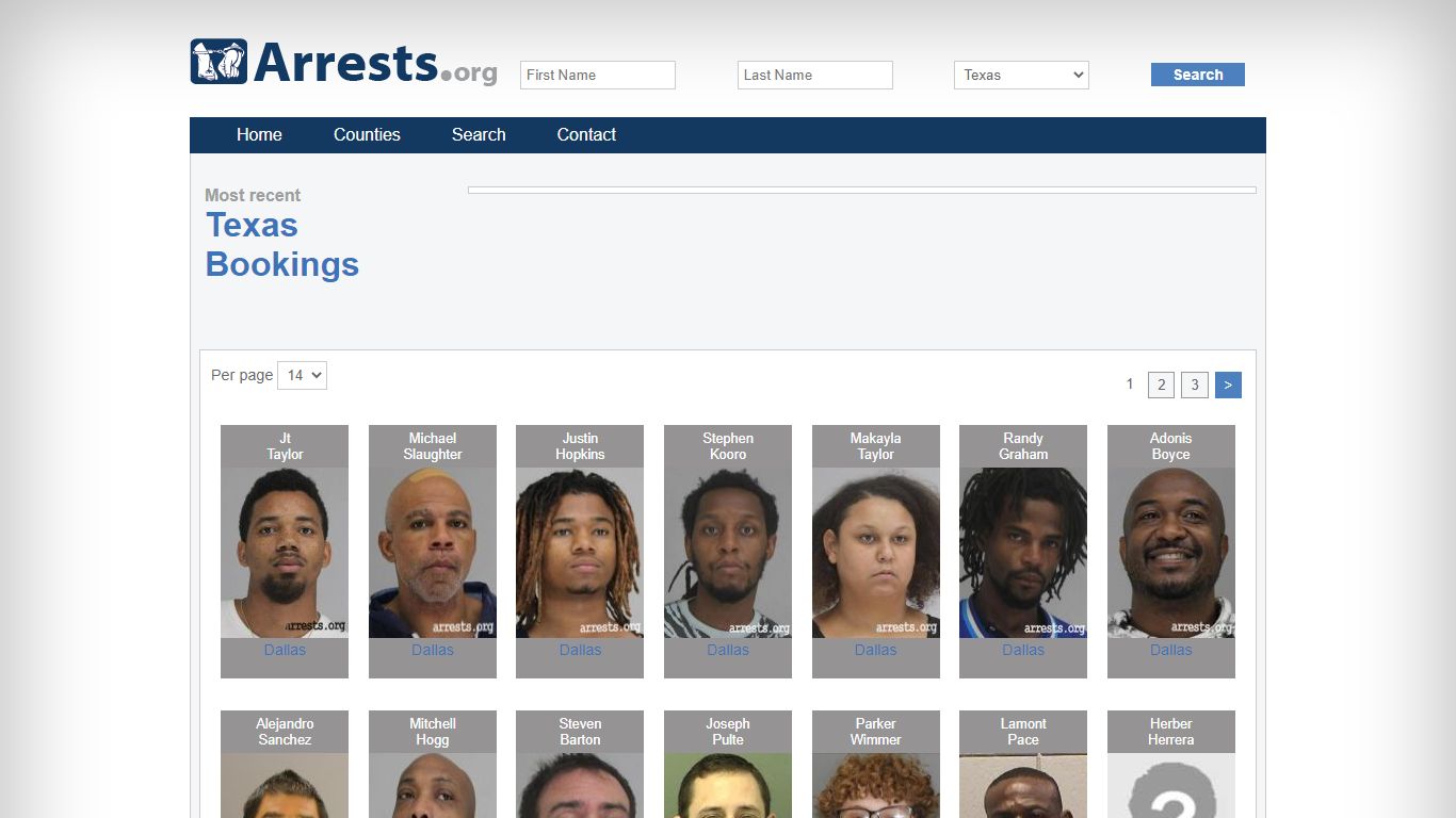 Texas Arrests and Inmate Search